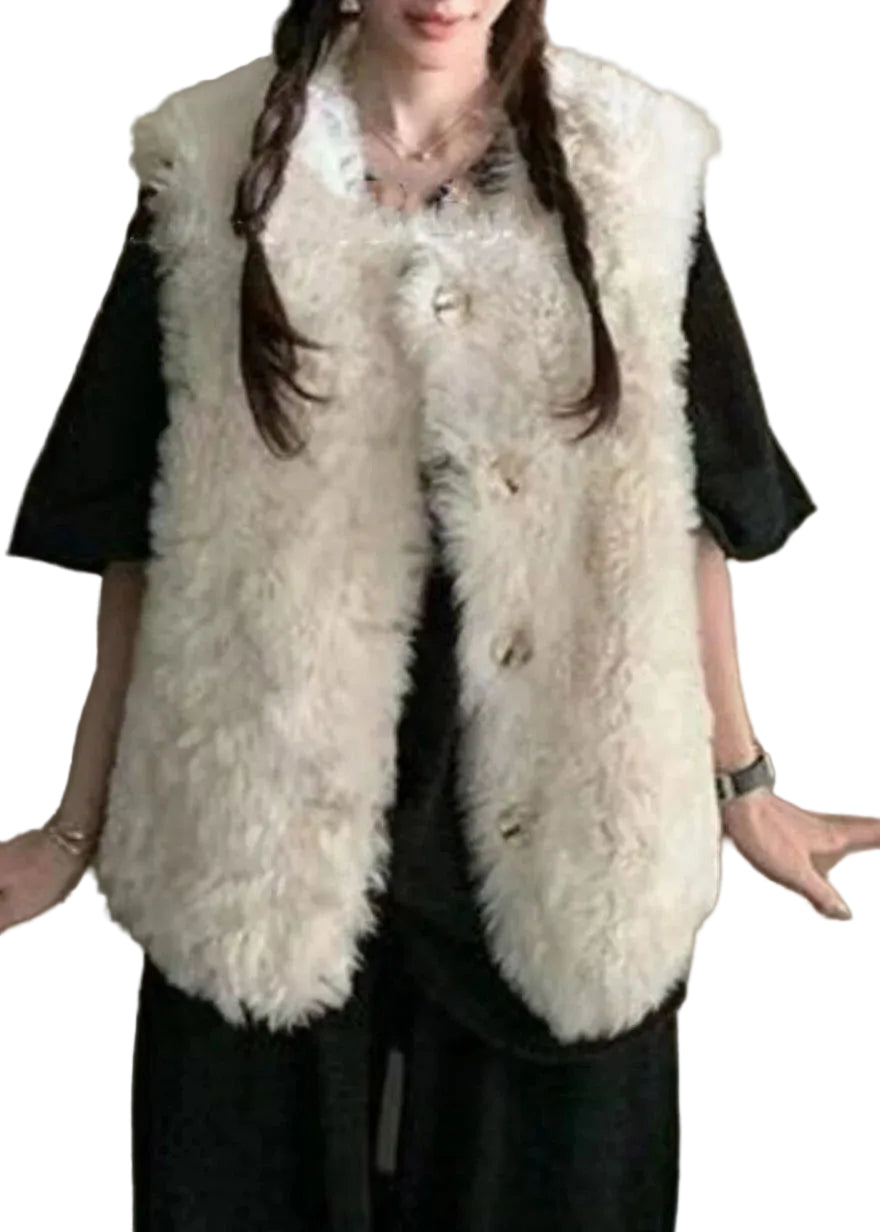 Women's Sleeveless Waistcoat Button Front 1