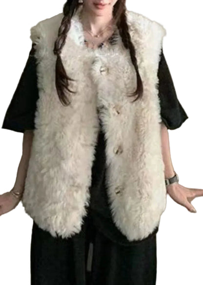 Women's Sleeveless Waistcoat Button Front 1