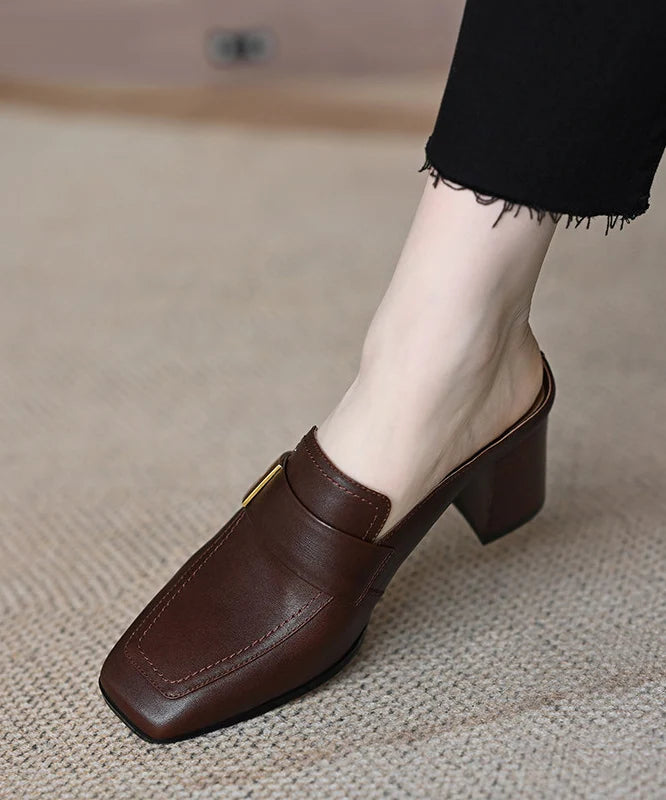 Women's Slide Sandals Chunky Heel Casual 2