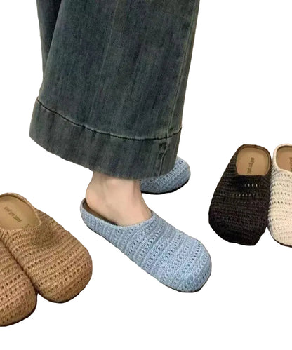 Women's Slide Sandals Hand Woven Breathable Design 0