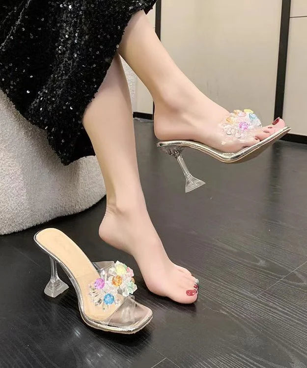 Women's Slide Sandals High Heel Stylish Design 4