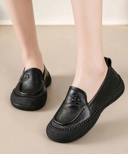 Women's Slip-On Loafers Floral Embossed Design 1