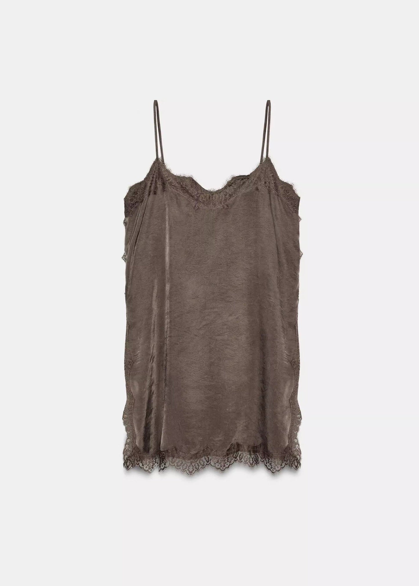 Women's Spaghetti Strap Top Lace Patchwork Summer Style 4