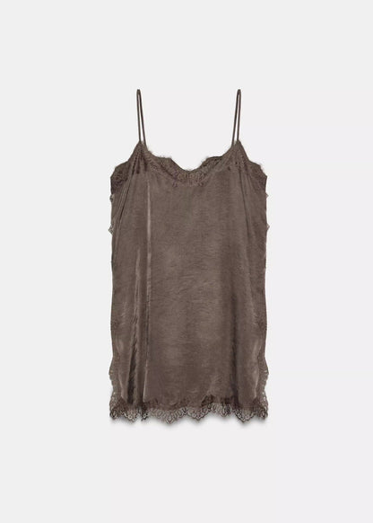 Women's Spaghetti Strap Top Lace Patchwork Summer Style 4