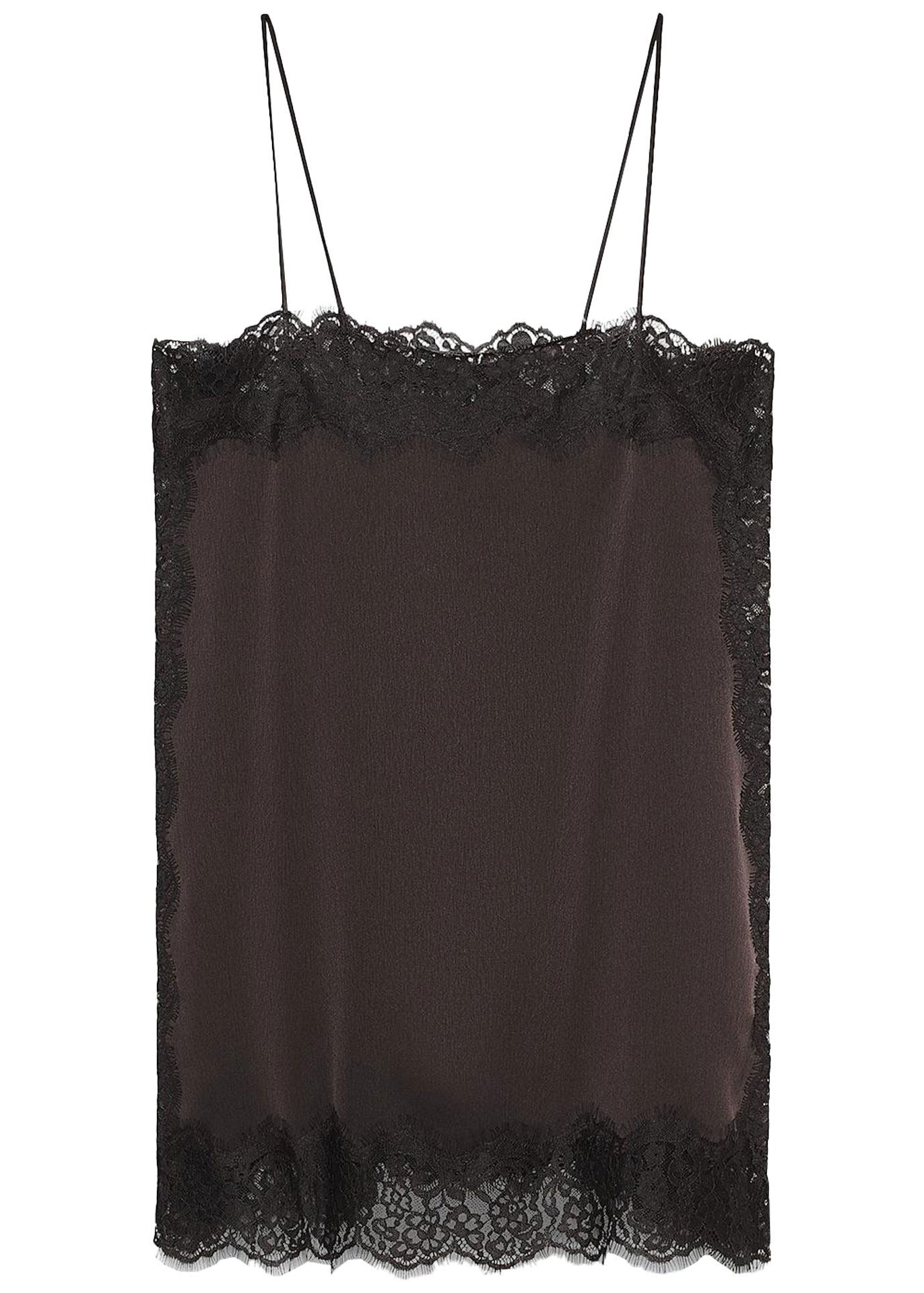 Women's Spaghetti Strap Top Patchwork Lace Style 4