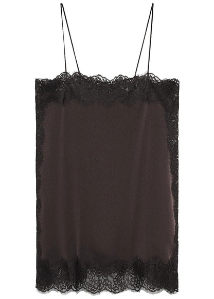 Women's Spaghetti Strap Top Patchwork Lace Style 4