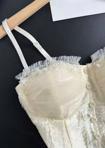 Women's Spaghetti Strap Top Patchwork Lace Summer Style 2