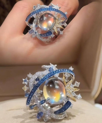 Women's Star and Planet Ring Set Unique Design 1