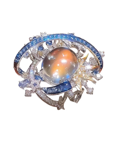 Women's Star and Planet Ring Set Unique Design 2