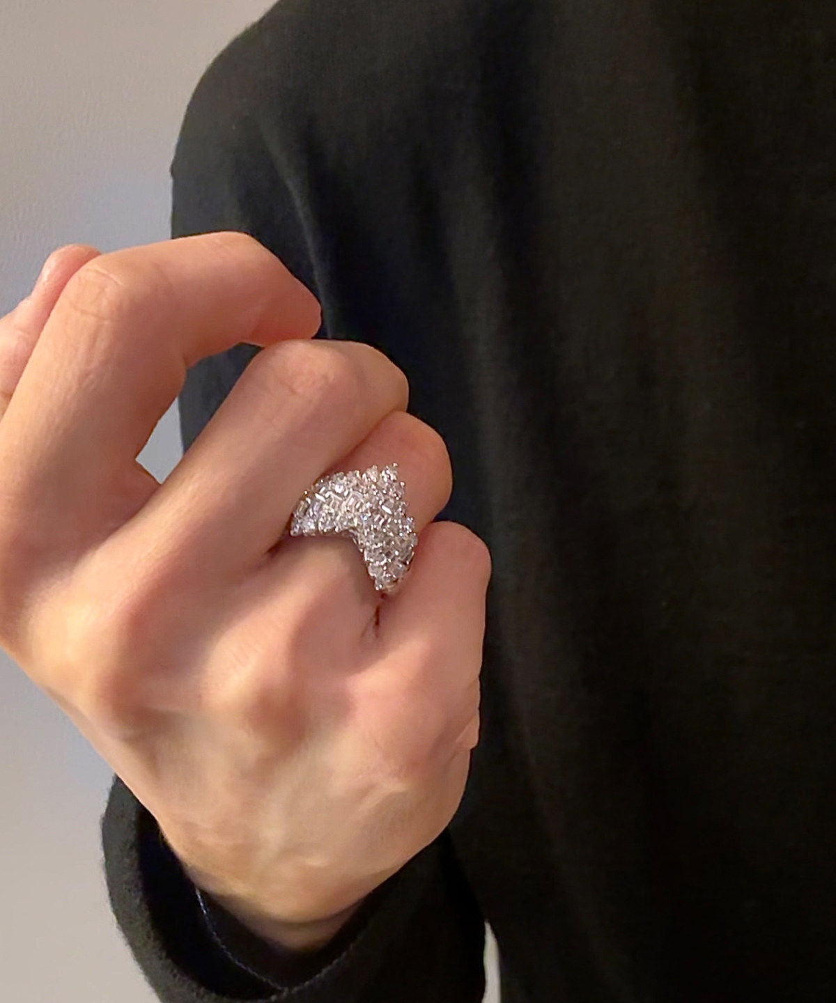 Women's Sterling Silver Zircon Ring Fashion Jewelry 2