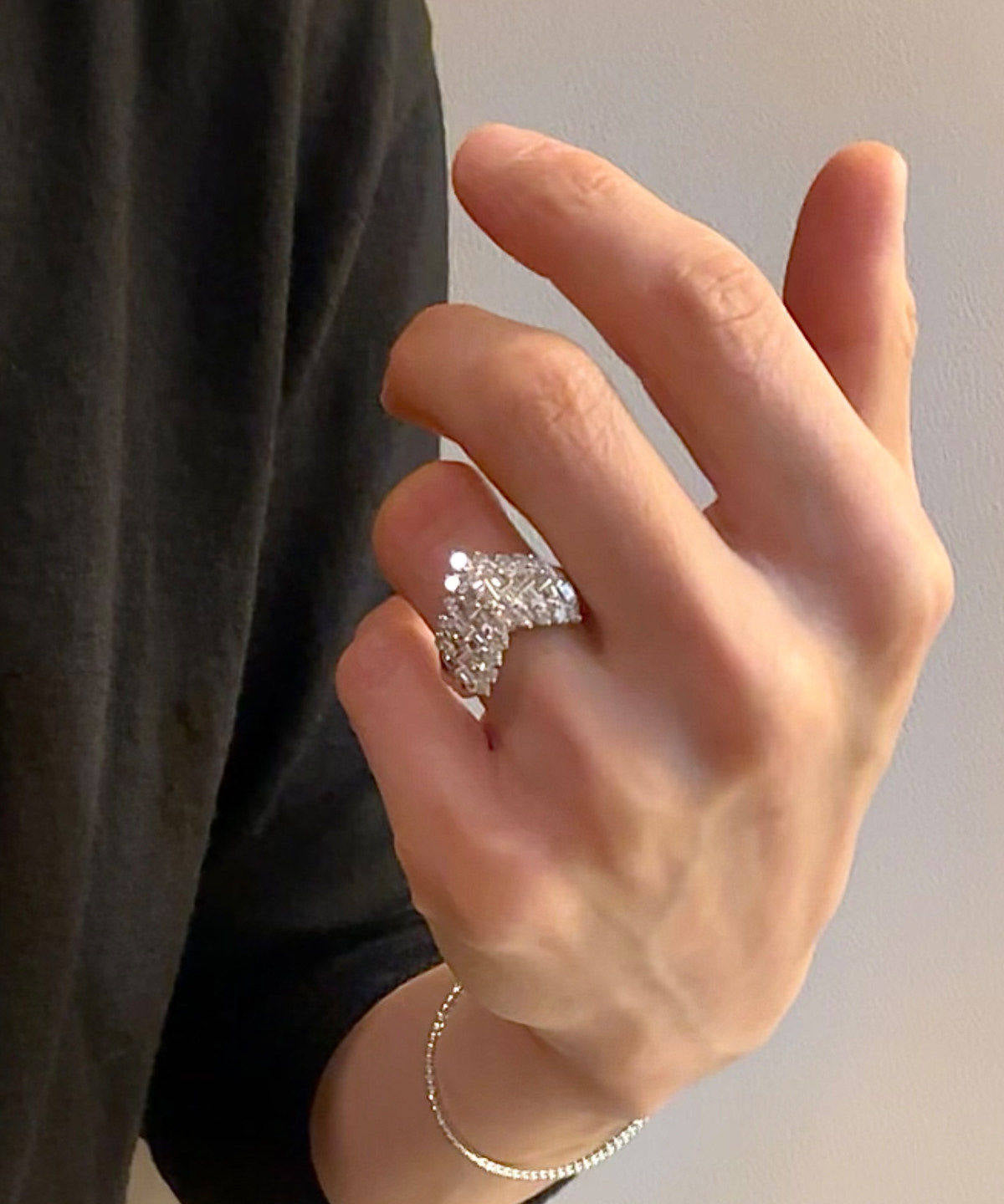 Women's Sterling Silver Zircon Ring Fashion Jewelry 3