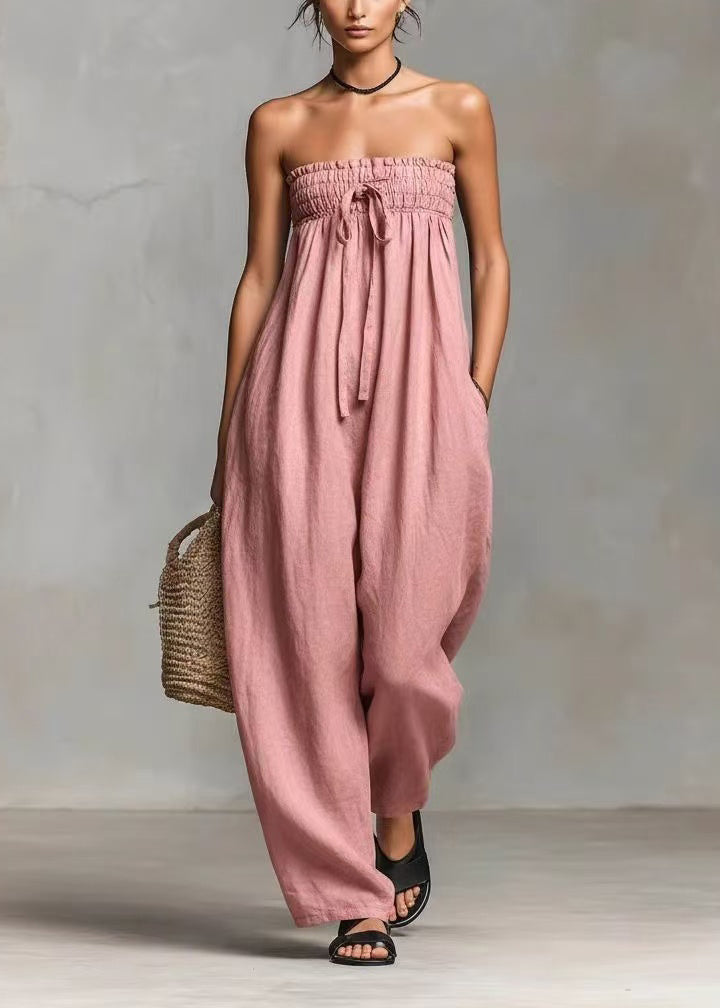 Women’s Strapless Jumpsuit Drawstring Sleeveless 1