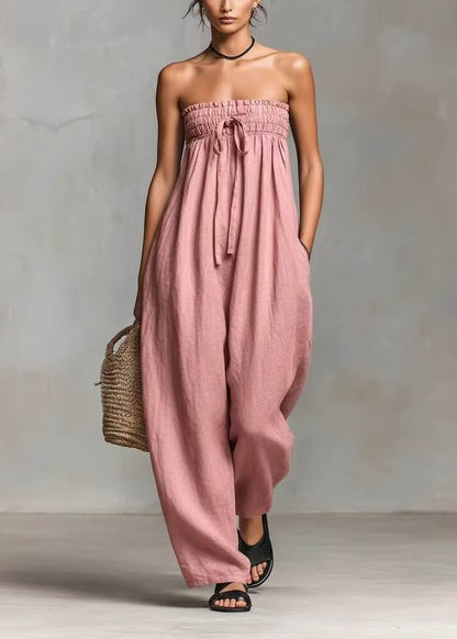 Women’s Strapless Jumpsuit Drawstring Sleeveless 1