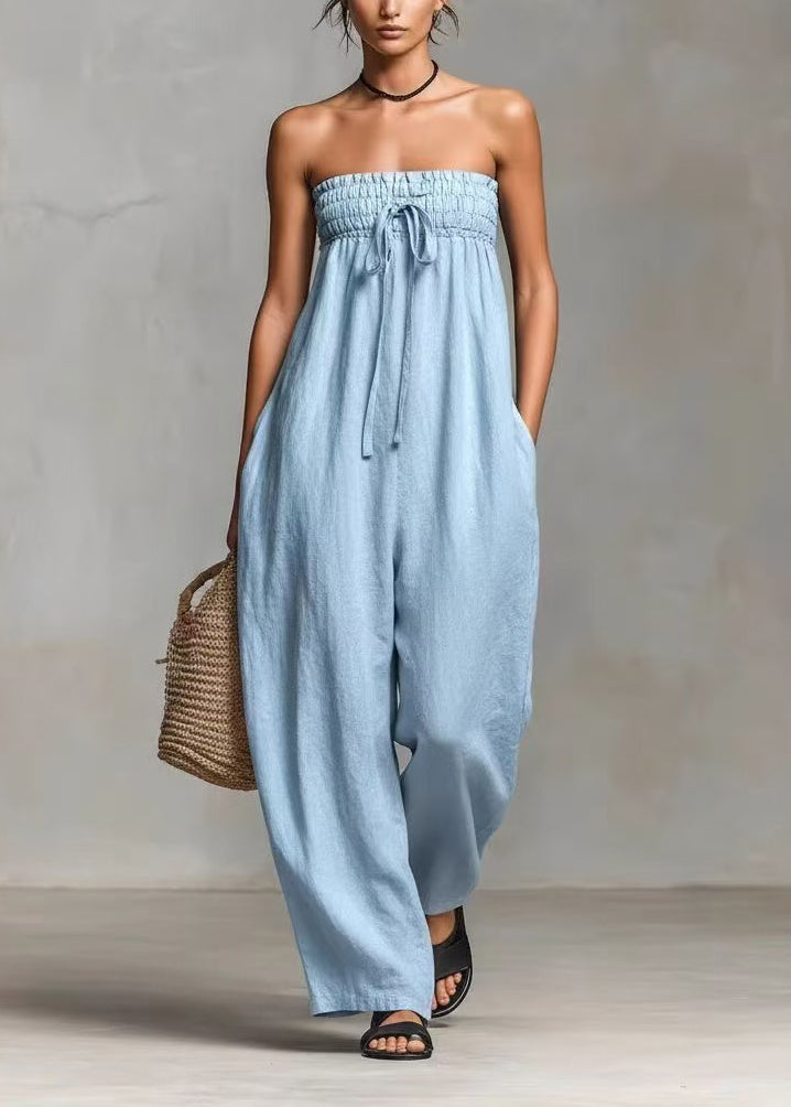 Women’s Strapless Jumpsuit Drawstring Sleeveless 2