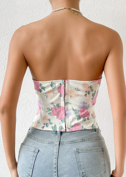 Women's Strapless Tank Top Printed Summer Style 4