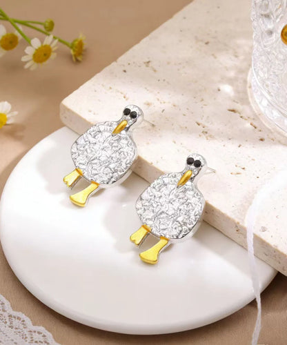 Women's Stud Earrings Cartoon Duck Design 4