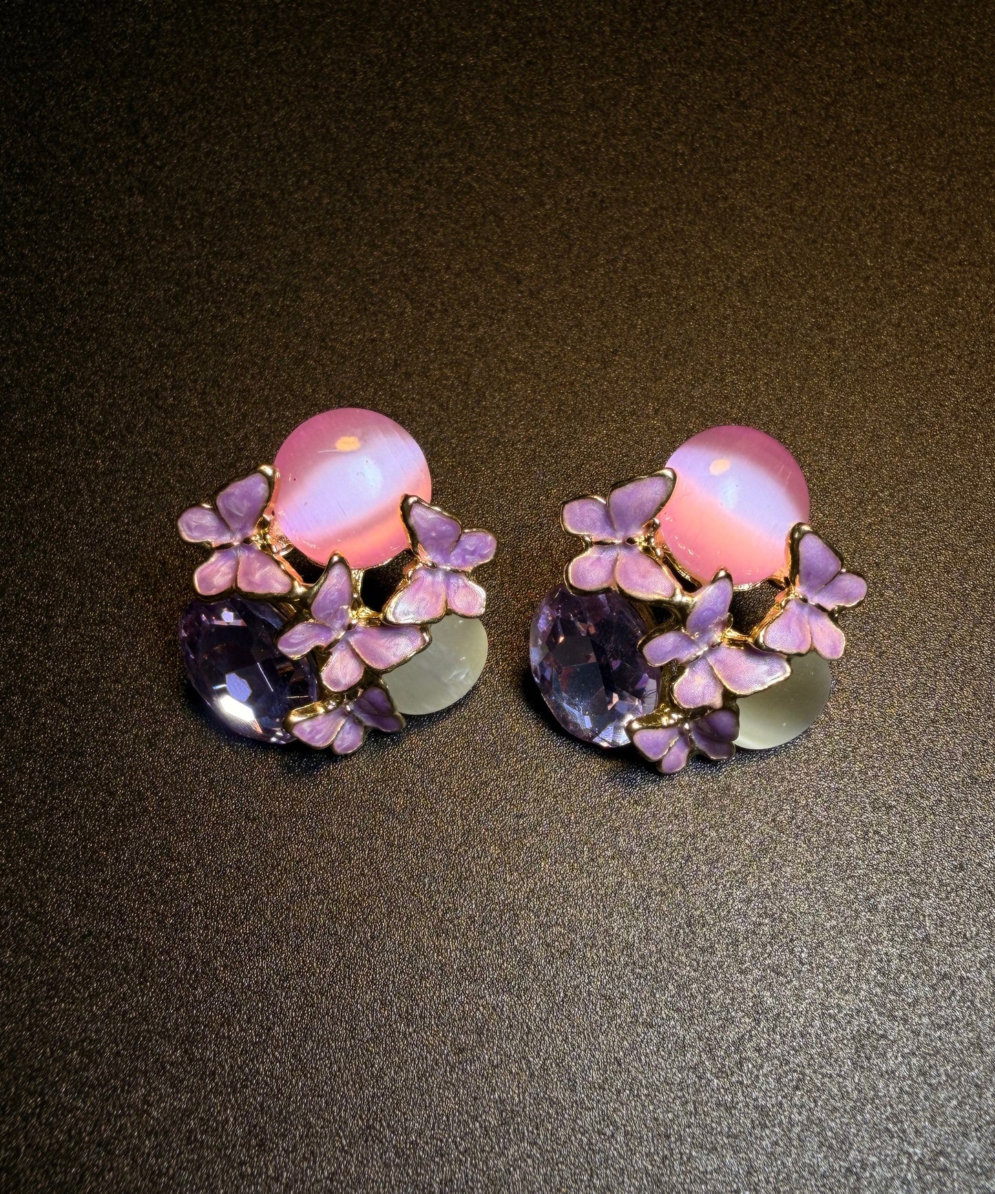 Women's Stud Earrings Crystal Iris Design 2