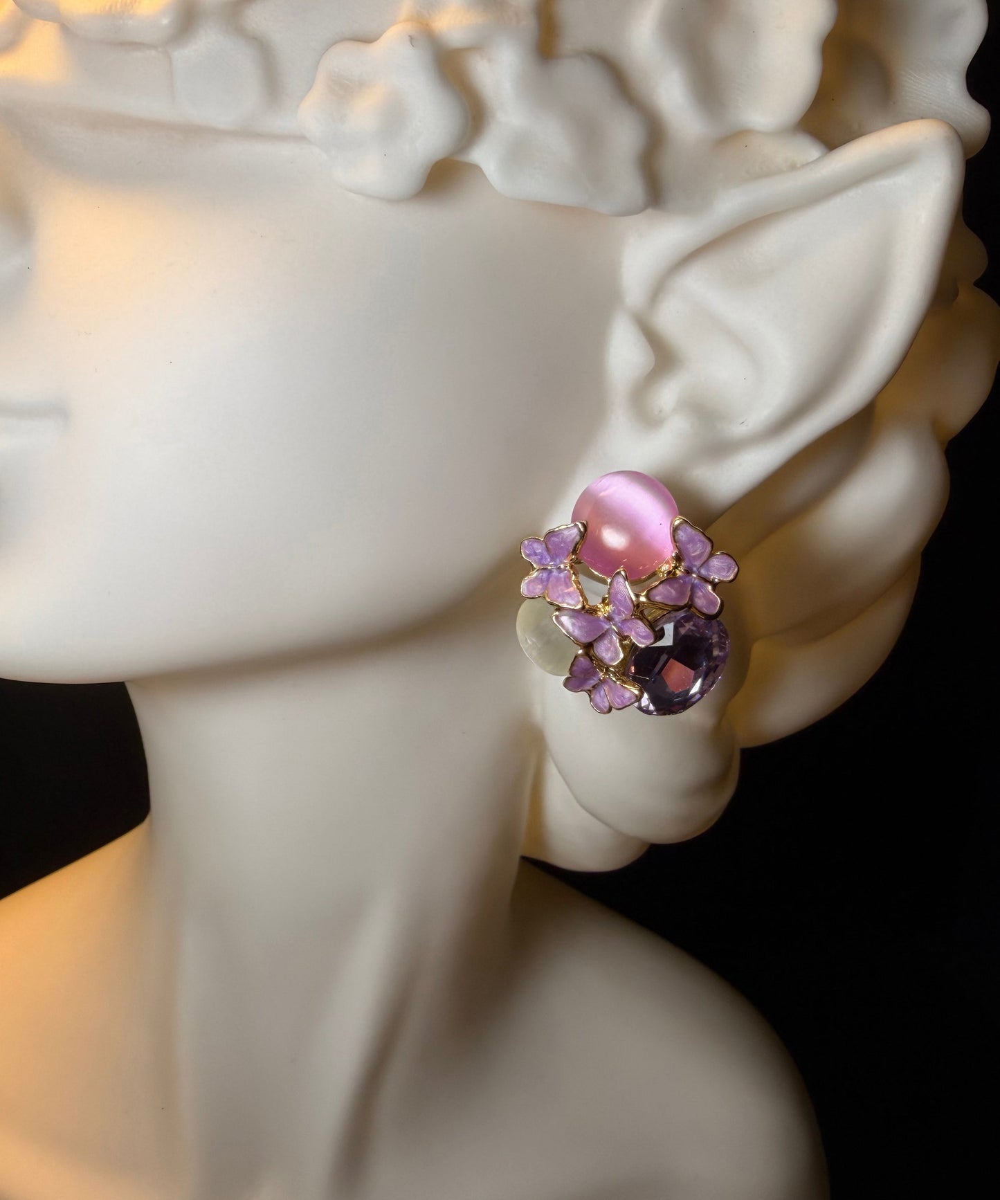 Women's Stud Earrings Crystal Iris Design 3