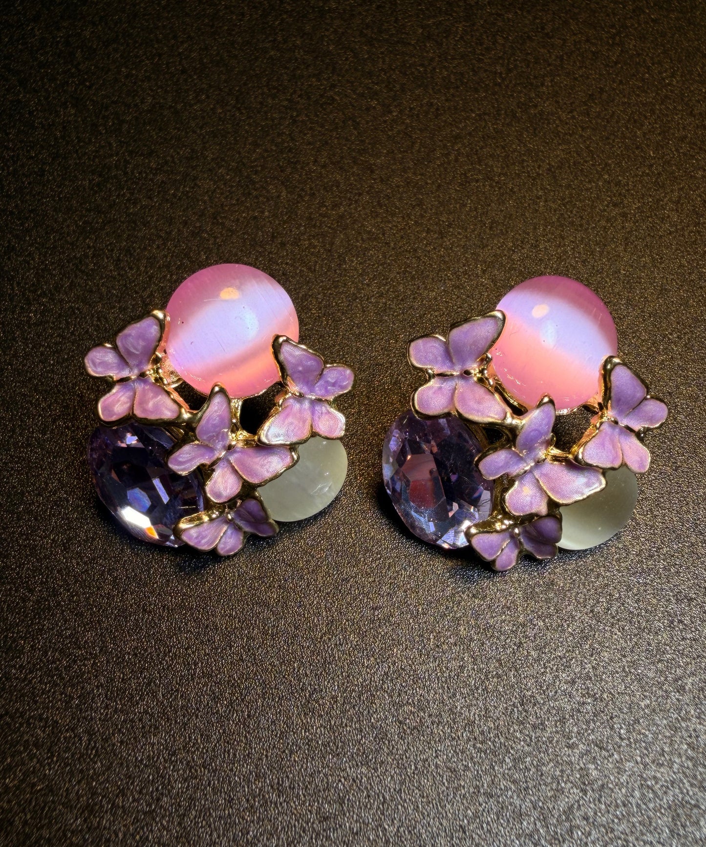 Women's Stud Earrings Crystal Iris Design 4