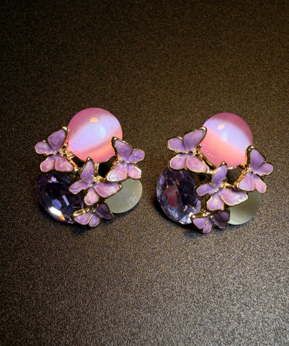 Women's Stud Earrings Crystal Iris Design 4