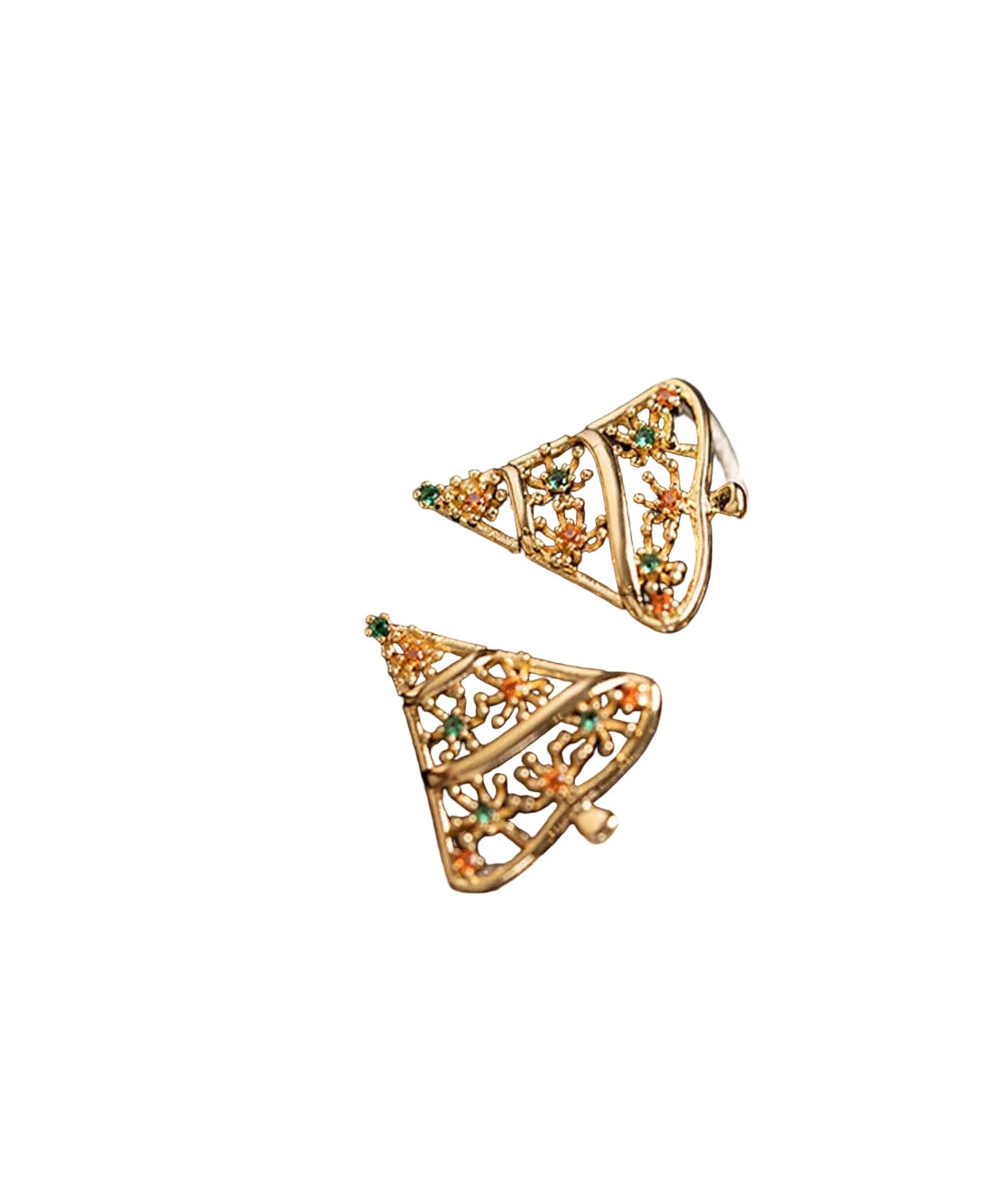 Women's Stud Earrings Vintage Christmas Tree Design 4