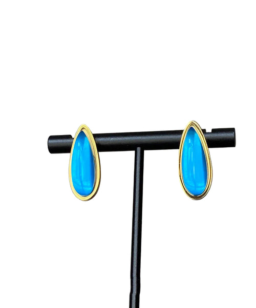 Women's Stud Earrings Water Droplet Design 0