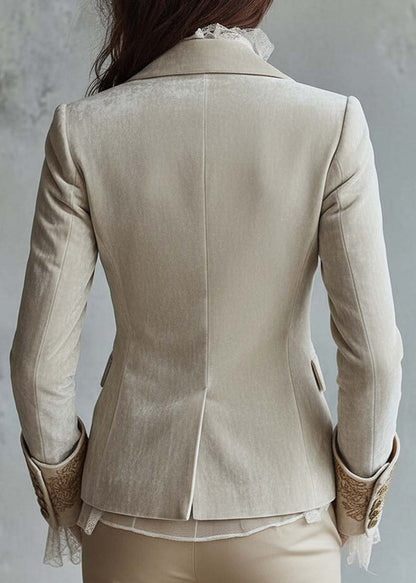 Women's Suit Coat Peter Pan Collar with Pockets Print 2