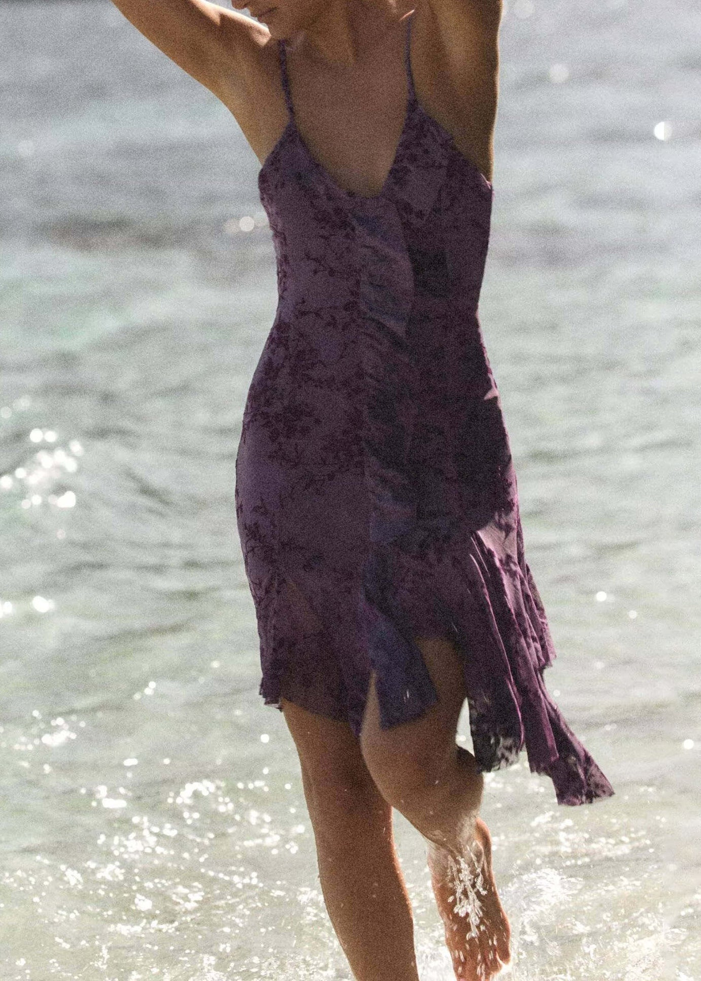 Women's Summer Dress Asymmetrical Ruffled Spaghetti Strap 0