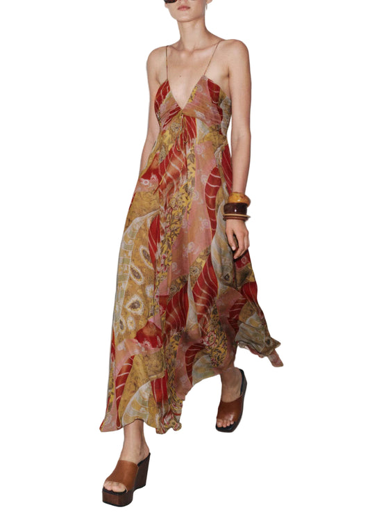 Women's Summer Dress Boho V Neck Backless Spaghetti Strap 0