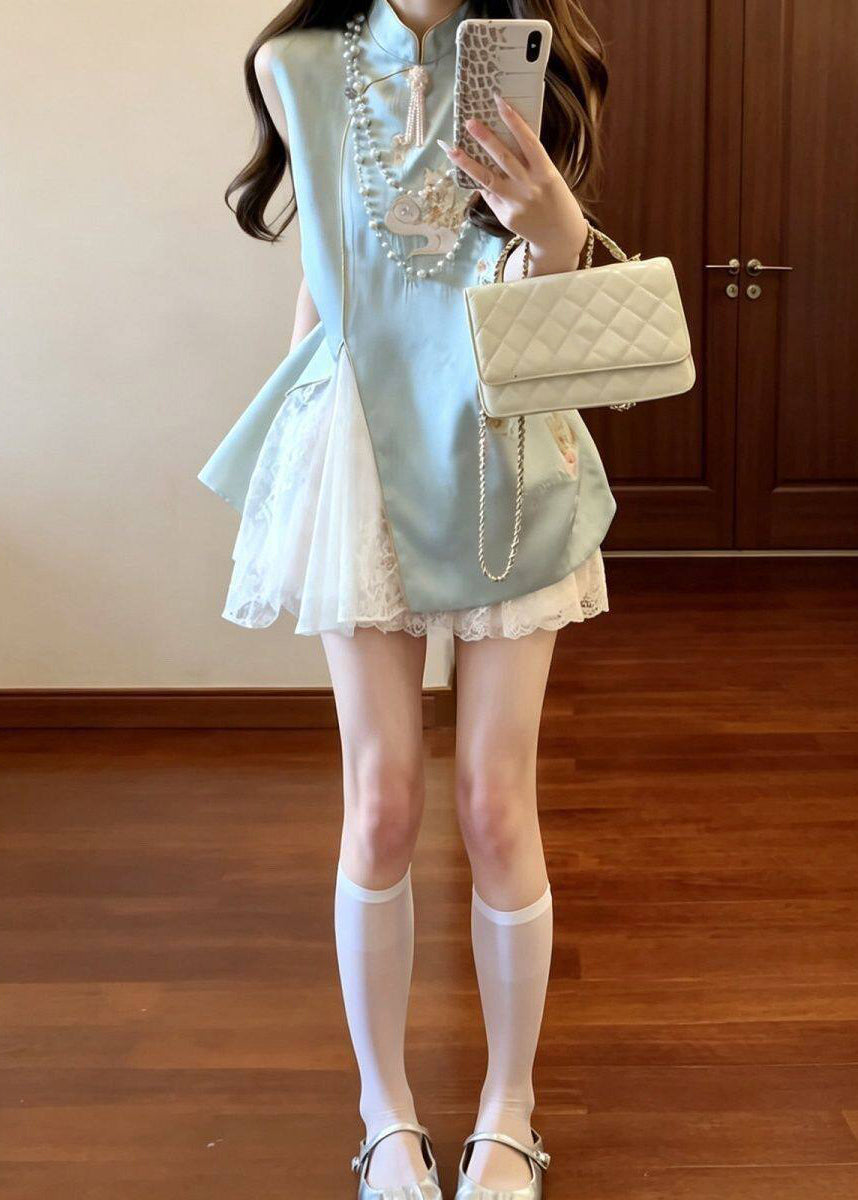 Women's Summer Dress Embroidered Lace Patchwork 4