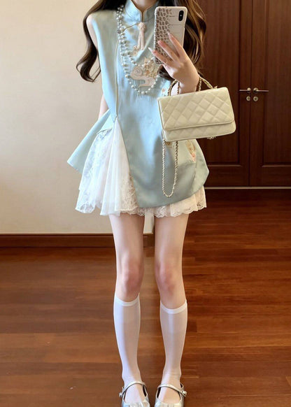 Women's Summer Dress Embroidered Lace Patchwork 4