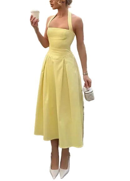 Women's Summer Dress Halter Backless Style 0