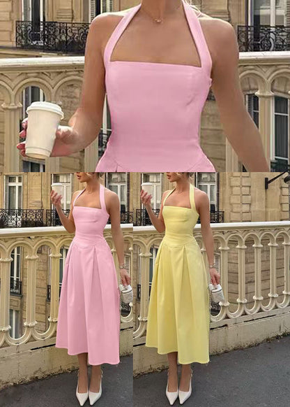 Women's Summer Dress Halter Backless Style 4