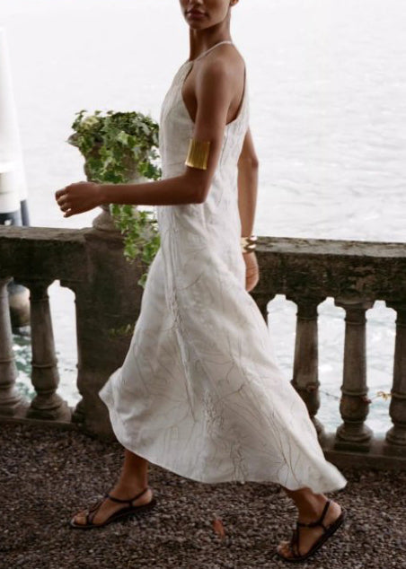Women's Summer Dress Halter Embroidered 2