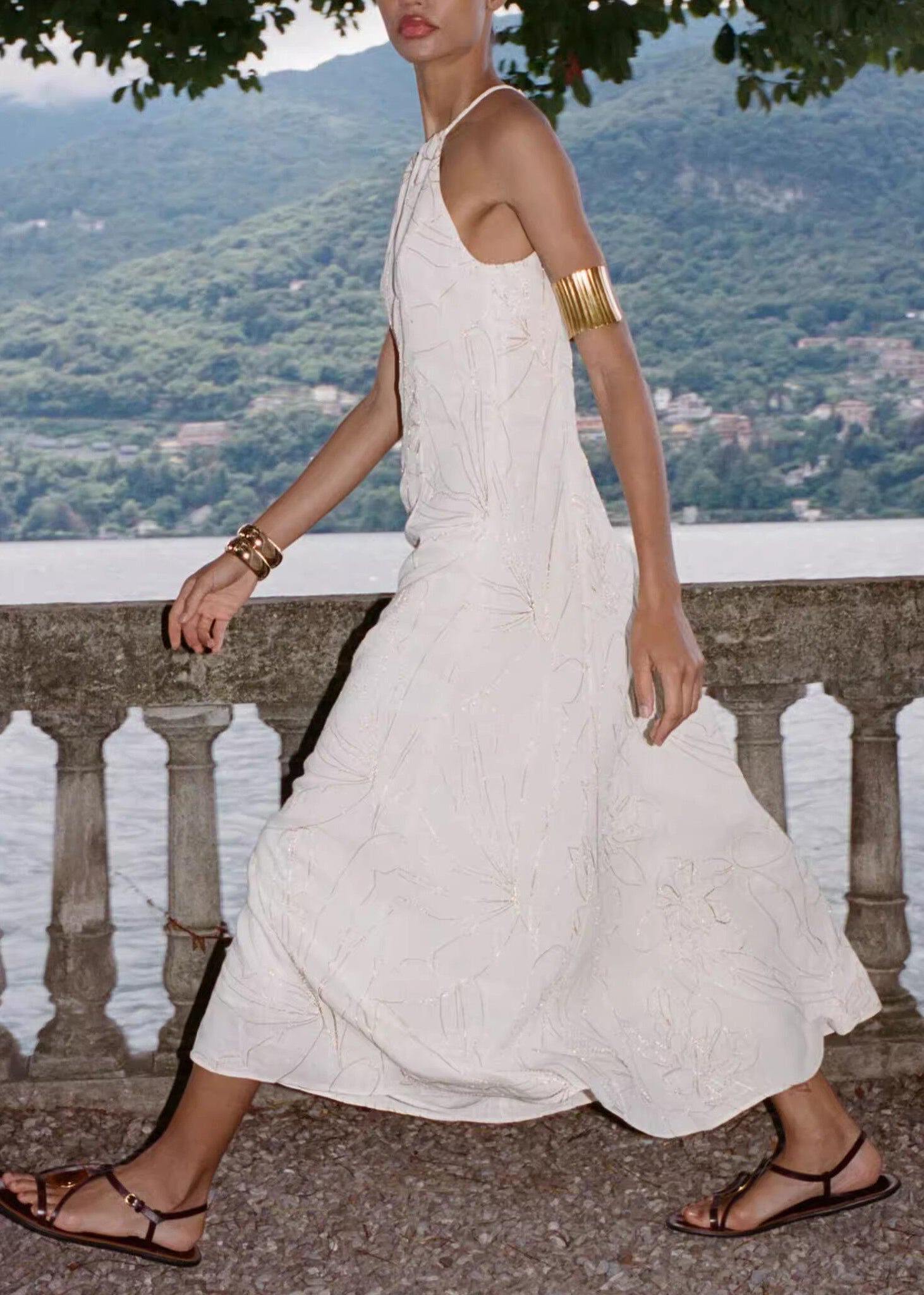 Women's Summer Dress Halter Embroidered 3
