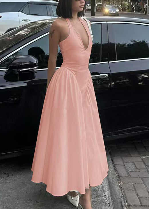 Women's Summer Dress Halter Neck V Neck 2