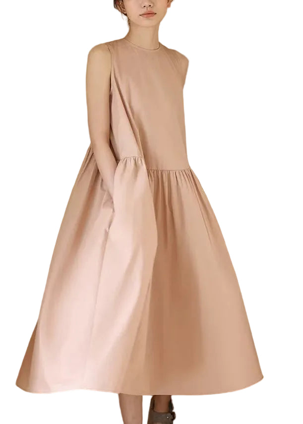 Women's Summer Dress Lace-Up O-Neck 0