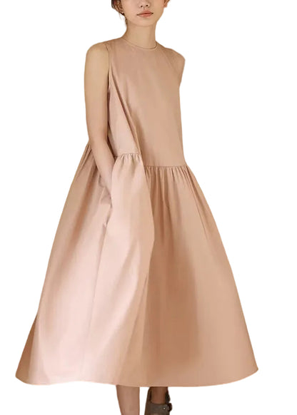 Women's Summer Dress Lace-Up O-Neck 0