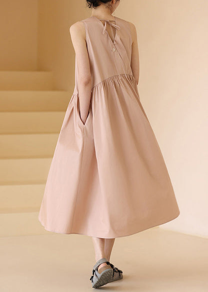 Women's Summer Dress Lace-Up O-Neck 4