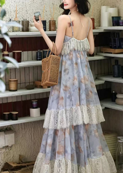 Women's Summer Dress Patchwork Lace Hem 4