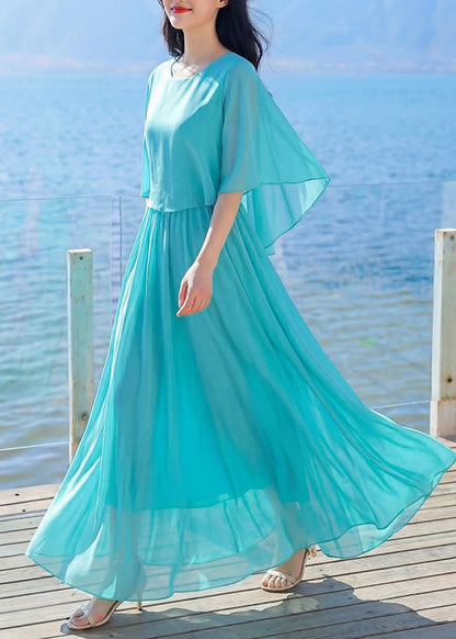 Women's Summer Dress Patchwork O Neck 1