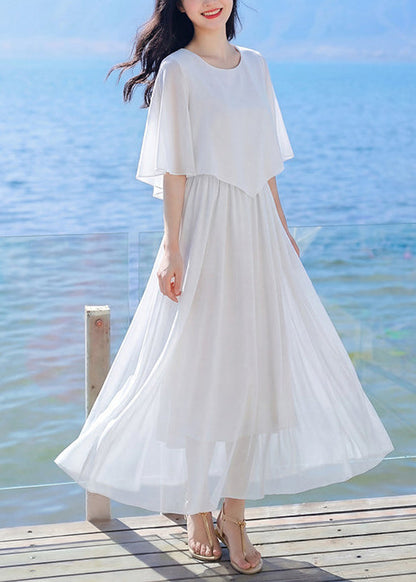 Women's Summer Dress Patchwork O Neck 2