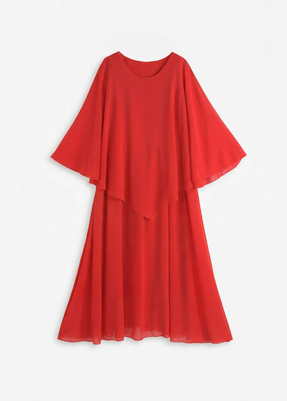 Women's Summer Dress Patchwork O Neck 4