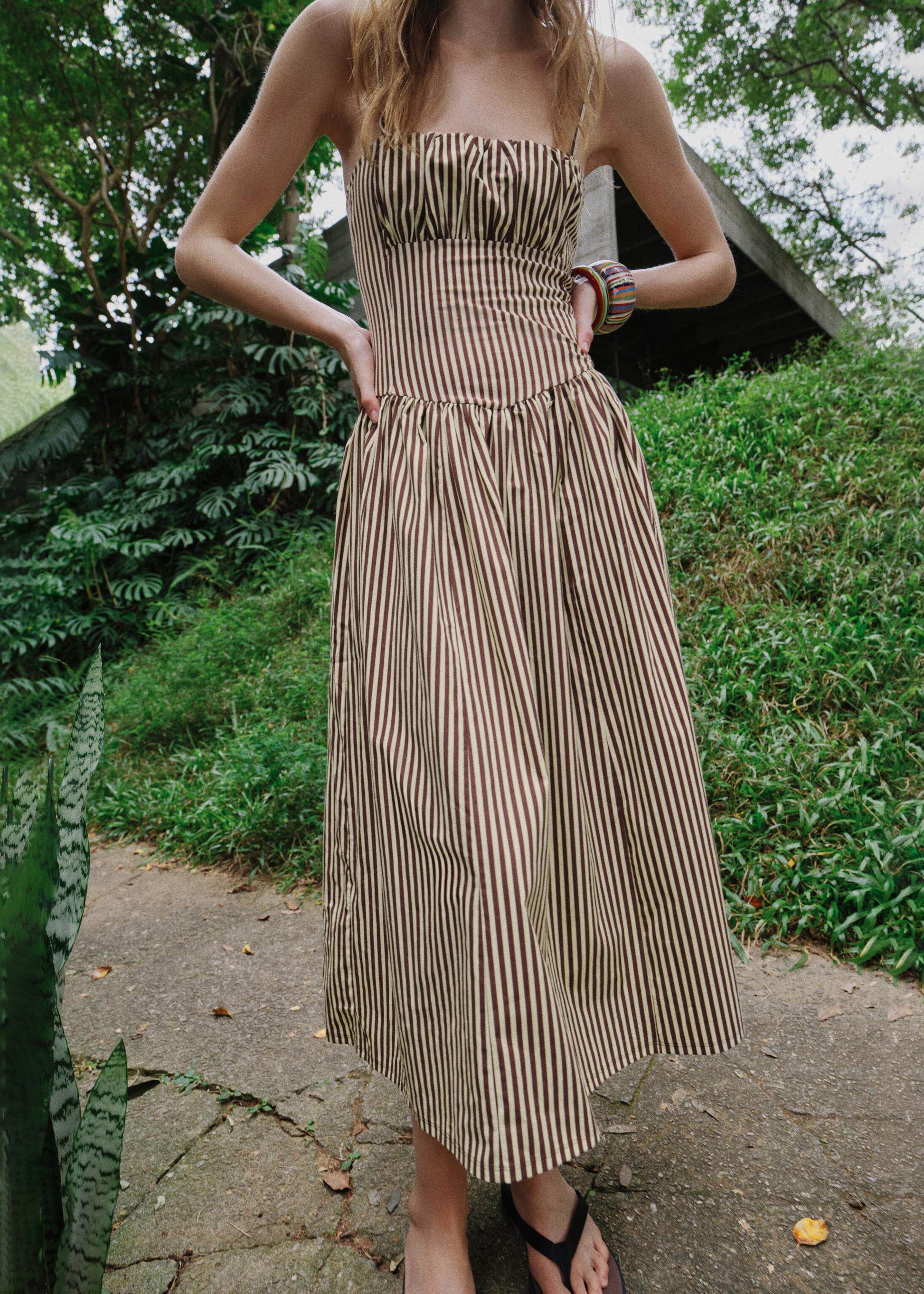 Women's Summer Dress Striped Spaghetti Strap 0