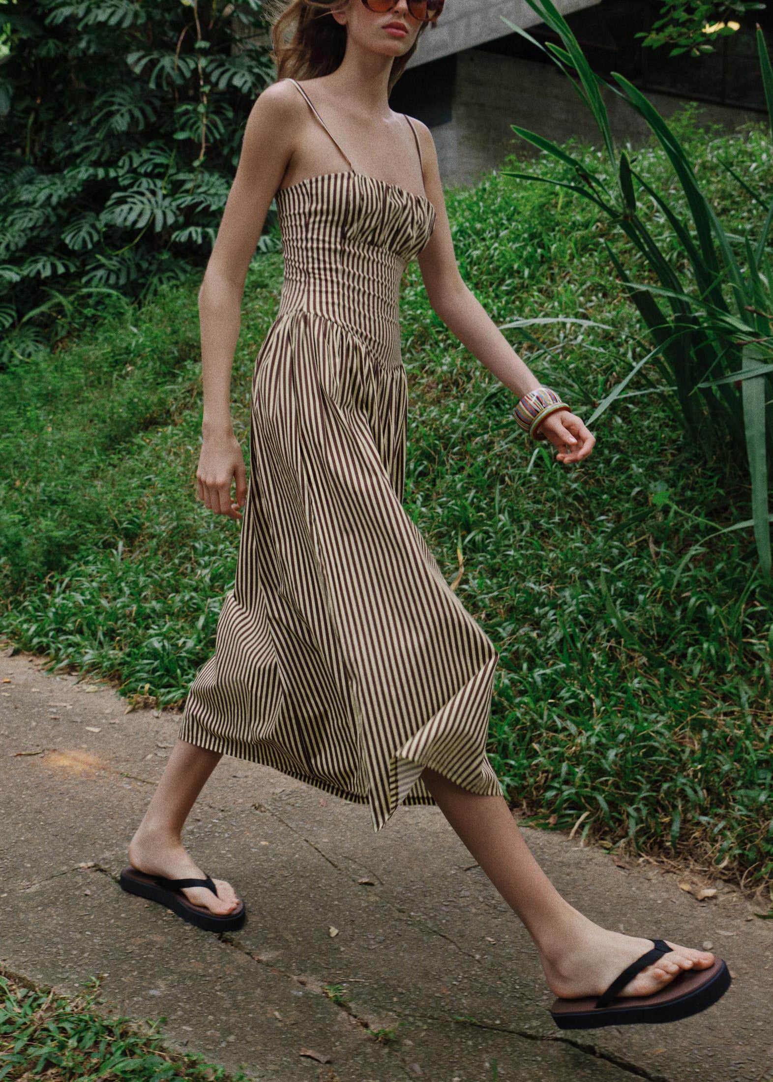 Women's Summer Dress Striped Spaghetti Strap 1
