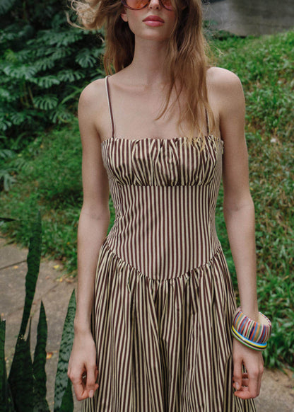 Women's Summer Dress Striped Spaghetti Strap 2
