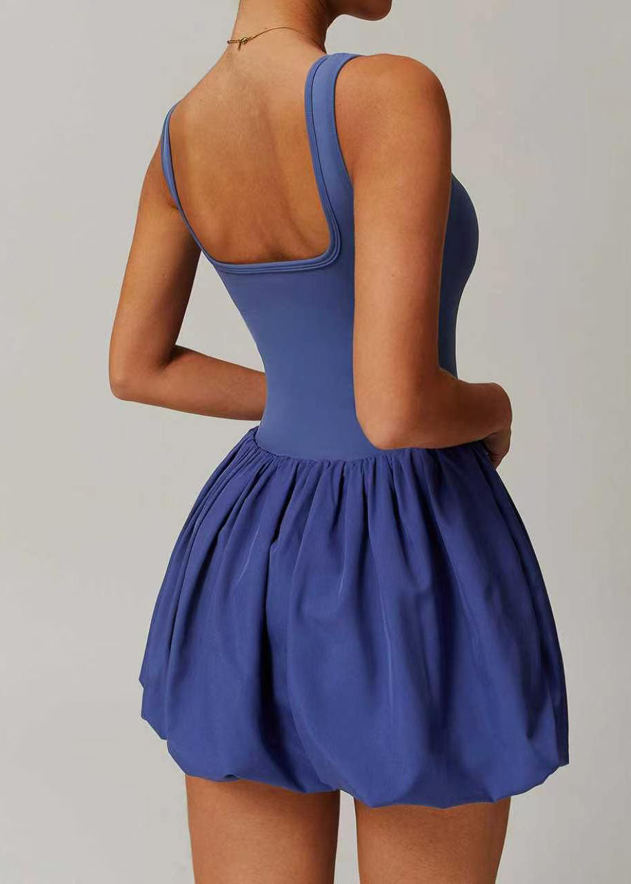 Women's Summer Dress U Neck with Built-In Shorts and Pockets 3