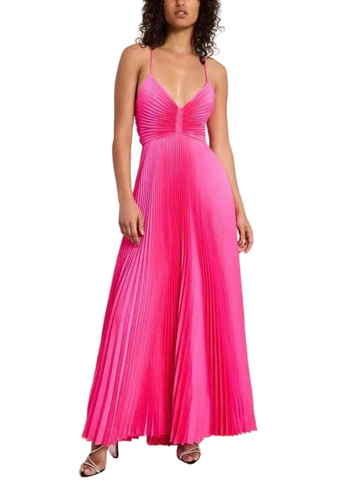 Women's Summer Dress V Neck Lace-Up Spaghetti Strap 0