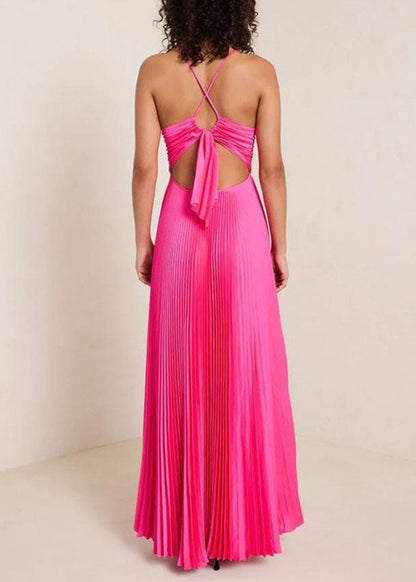 Women's Summer Dress V Neck Lace-Up Spaghetti Strap 2