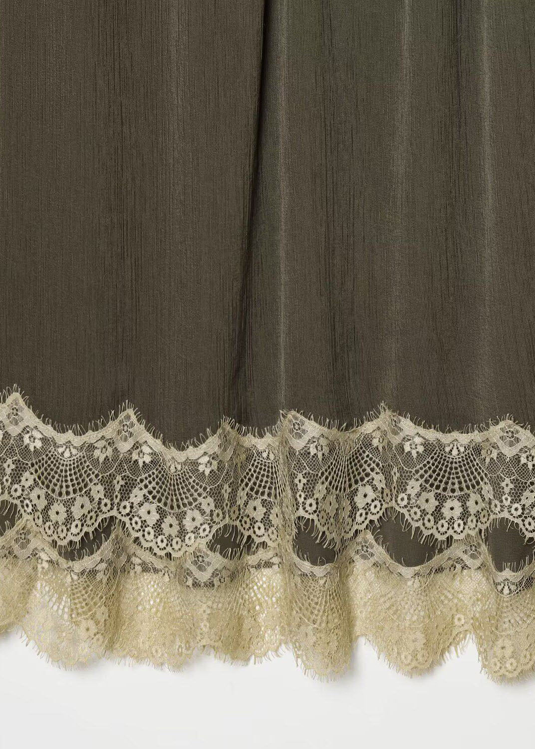 Women's Summer Dress V Neck Patchwork Lace Spaghetti Strap 4